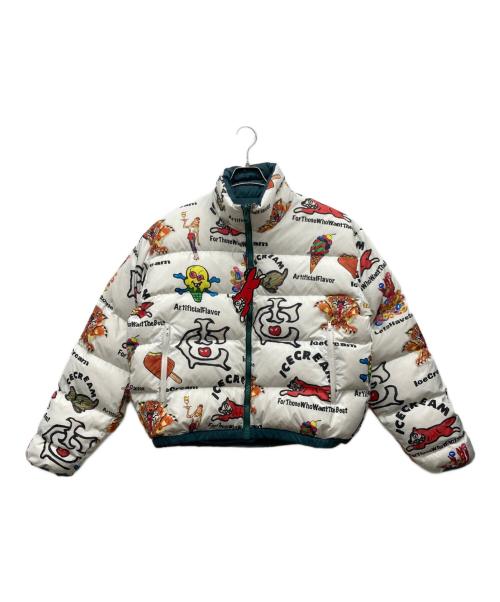 ICE CREAM（アイスクリーム）ICE CREAM (アイスクリーム) REVERSIBLE DOWN JACKET カーキ×ホワイト サイズ:Sの古着・服飾アイテム