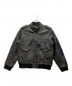 OLD NAVYオールドネイビー）の古着「レザージャケット」｜ブラック