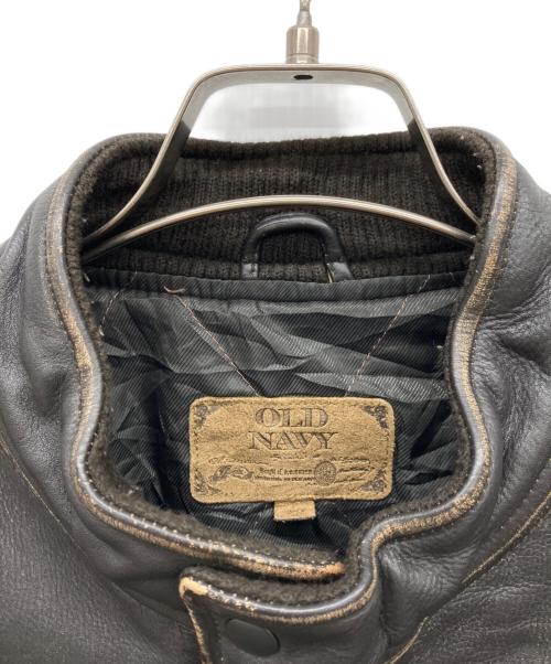 OLD NAVY（オールドネイビー）OLD NAVY (オールドネイビー) レザージャケット ブラック サイズ:Lの古着・服飾アイテム