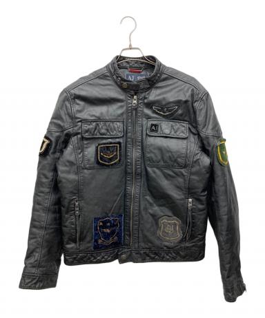 中古・古着通販】ARMANI JEANS (アルマーニジーンズ) レザーライダース