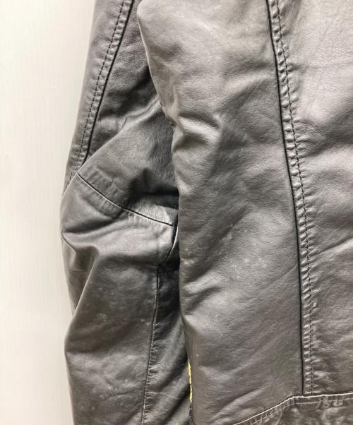 ARMANI JEANS（アルマーニジーンズ）ARMANI JEANS (アルマーニジーンズ) レザーライダースジャケット ブラック サイズ:EU50の古着・服飾アイテム