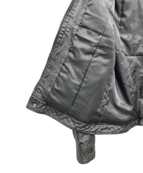 ARMANI JEANS（アルマーニジーンズ）ARMANI JEANS (アルマーニジーンズ) レザーライダースジャケット ブラック サイズ:EU50の古着・服飾アイテム