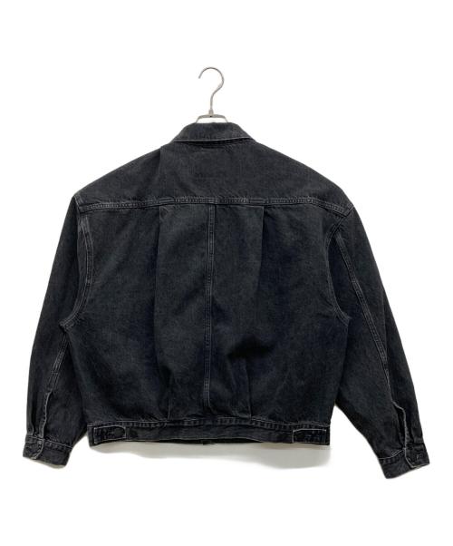 AUTHEN JAPAN（オーセンジャパン）AUTHEN japan (オーセンジャパン) CIRCULAR DENIM TRUCKER JACKET ブラック サイズ:Lの古着・服飾アイテム