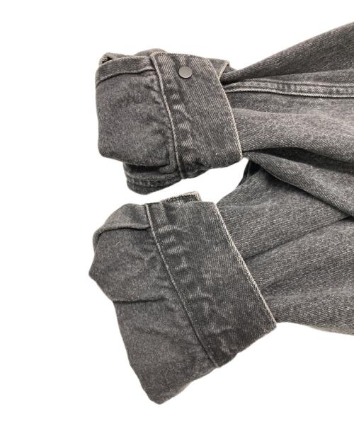 AUTHEN JAPAN（オーセンジャパン）AUTHEN japan (オーセンジャパン) CIRCULAR DENIM TRUCKER JACKET ブラック サイズ:Lの古着・服飾アイテム