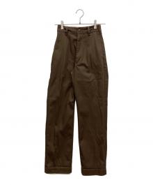 Shinzone（シンゾーン）の古着「WASHED HIGH WAIST CHINO PANTS」｜ブラウン
