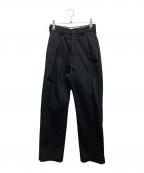 Shinzoneシンゾーン）の古着「WASHED HIGH WAIST CHINO PANTS」｜ブラック