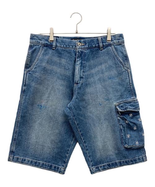stussy（ステューシー）stussy (ステューシー) ハーフデニムカーゴパンツ インディゴ サイズ:32の古着・服飾アイテム