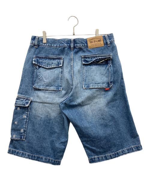 stussy（ステューシー）stussy (ステューシー) ハーフデニムカーゴパンツ インディゴ サイズ:32の古着・服飾アイテム