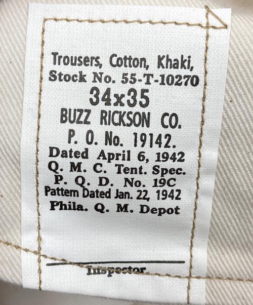BUZZ RICKSON'S（バズリクソンズ）BUZZ RICKSON'S (バズリクソンズ) チノパン ベージュ サイズ:34×35の古着・服飾アイテム