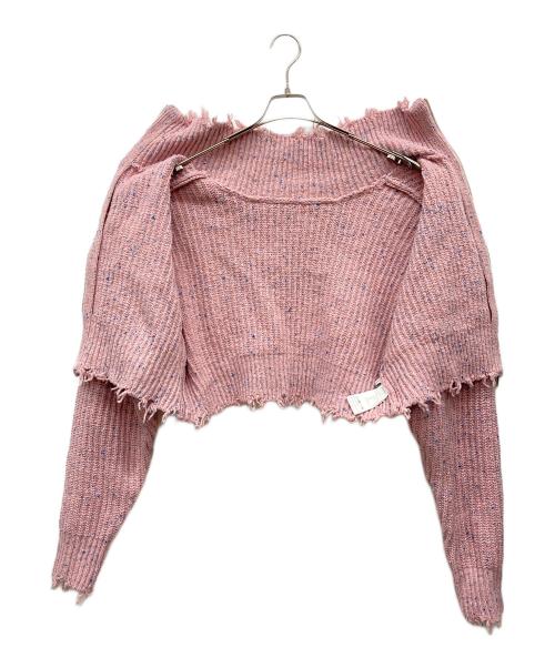 MAISON SPECIAL（メゾンスペシャル）MAISON SPECIAL (メゾンスペシャル) 2way Front Zip Knit Wear ピンク サイズ:FREEの古着・服飾アイテム