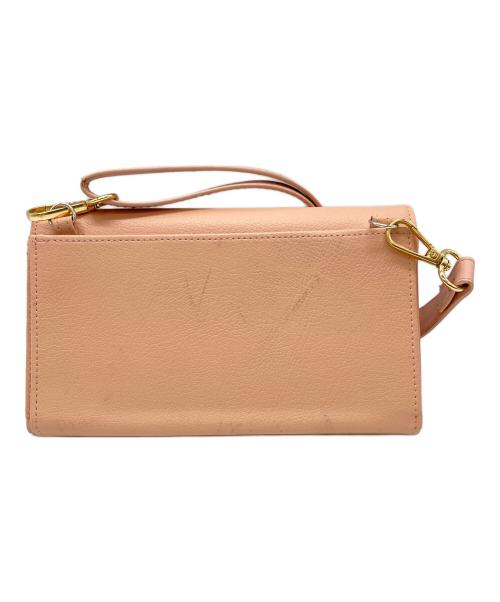 familiar（ファミリア）familiar (ファミリア) ショルダーベルト付長財布 ピンクの古着・服飾アイテム