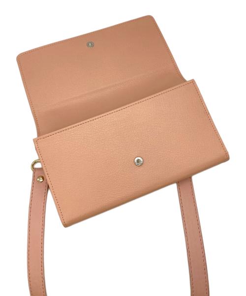 familiar（ファミリア）familiar (ファミリア) ショルダーベルト付長財布 ピンクの古着・服飾アイテム