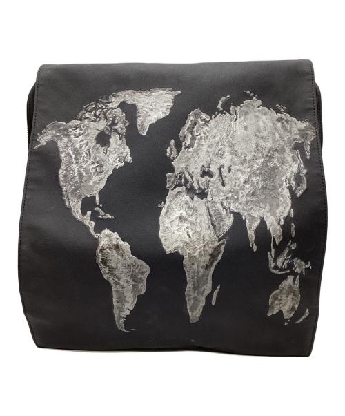 Jean Paul GAULTIER（ジャンポールゴルチェ）Jean Paul GAULTIER (ジャンポールゴルチェ) フラップリュック 世界地図 ブラックの古着・服飾アイテム