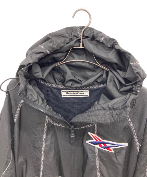Onitsuka Tiger（オニツカタイガー）Onitsuka Tiger (オニツカタイガー) ナイロンジャケット ブラック サイズ:M C93-99,T173-178の古着・服飾アイテム