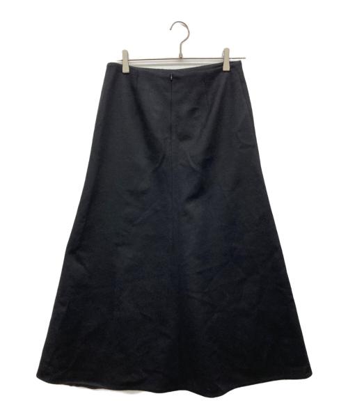 EVERYDAY I LIKE.（エヴリデイ アイ ライク）EVERYDAY I LIKE. (エヴリデイ アイ ライク) カシミヤ混フレアロングスカート ブラック サイズ:38の古着・服飾アイテム