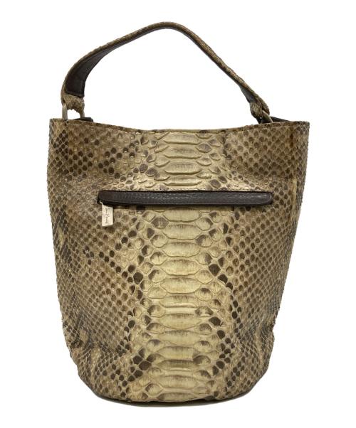 SUN REMY（サン レミ）SUN REMY (サン レミ) パイソンスキンバッグ ベージュの古着・服飾アイテム