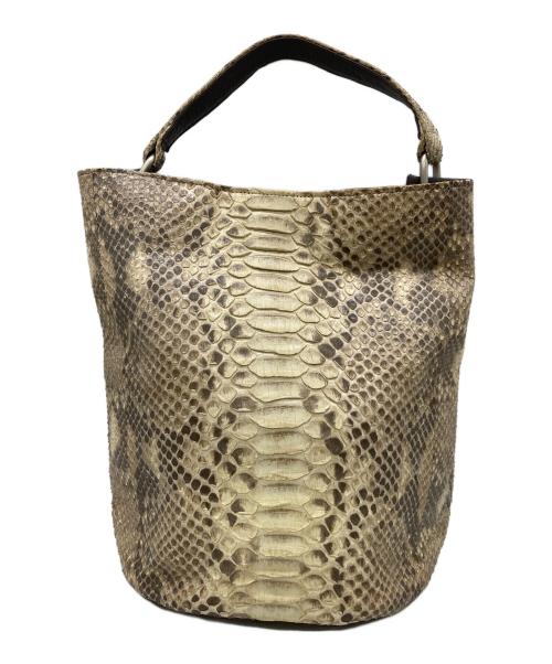 SUN REMY（サン レミ）SUN REMY (サン レミ) パイソンスキンバッグ ベージュの古着・服飾アイテム