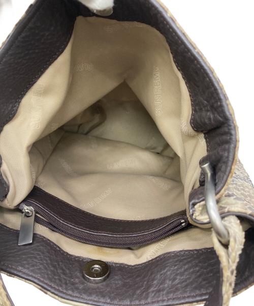 SUN REMY（サン レミ）SUN REMY (サン レミ) パイソンスキンバッグ ベージュの古着・服飾アイテム