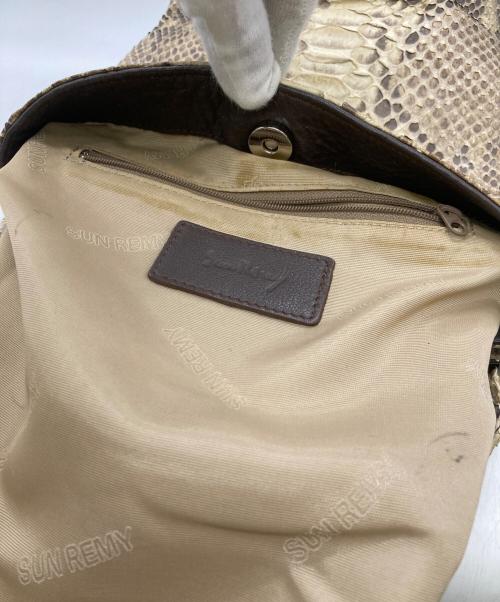 SUN REMY（サン レミ）SUN REMY (サン レミ) パイソンスキンバッグ ベージュの古着・服飾アイテム