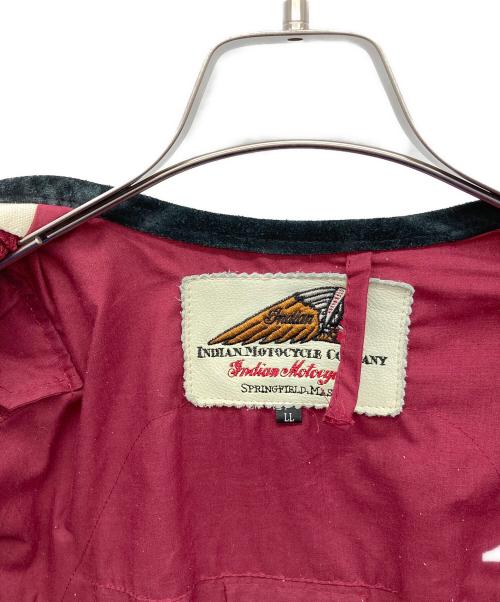 INDIAN MOTORCYCLE（インディアンモーターサイクル）INDIAN MOTORCYCLE (インディアンモーターサイクル) ショートスリーブバイカージャケット ホワイト サイズ:LLの古着・服飾アイテム