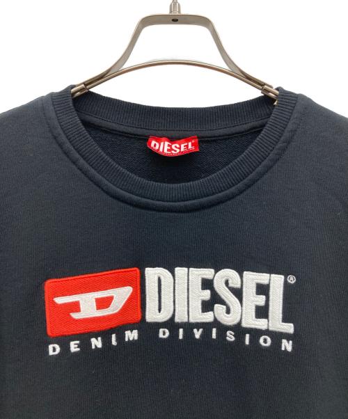 DIESEL（ディーゼル）DIESEL (ディーゼル) ロゴスウェットワンピース ブラック サイズ:Sの古着・服飾アイテム