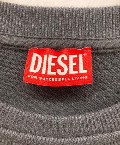 DIESEL（ディーゼル）DIESEL (ディーゼル) ロゴスウェットワンピース ブラック サイズ:Sの古着・服飾アイテム