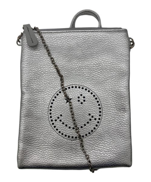 SALON DE ALFURD（サロン・ド・アルファード）SALON DE ALFURD (サロン・ド・アルファード) スマイルショルダーバッグ シルバーの古着・服飾アイテム