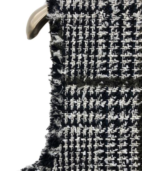 PLST（プラステ）PLST (プラステ) ツイードロングジレ ホワイト×ブラック サイズ:Sの古着・服飾アイテム