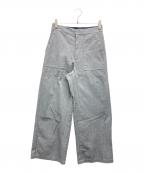 23区ニジュウサンク）の古着「【洗える】スラブツイルストレッチ ワイド パンツ」｜ネイビー