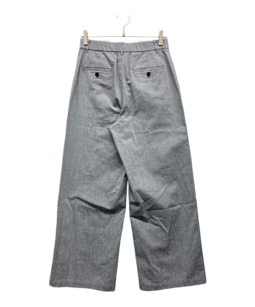 23区（ニジュウサンク）23区 (ニジュウサンク) 【洗える】スラブツイルストレッチ ワイド パンツ ネイビー サイズ:38(9) W62-66,H89-3の古着・服飾アイテム