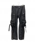 SKINSスキンズ）の古着「マルチポケットボンテージパンツ」｜ブラック