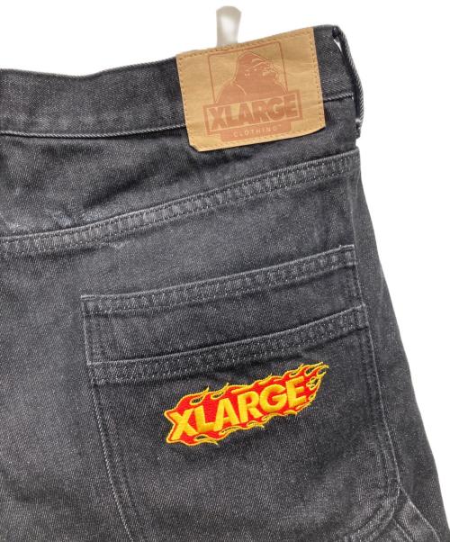 X-LARGE（エクストララージ）X-LARGE (エクストララージ) ファイヤーハーフパンツ ブラック サイズ:34の古着・服飾アイテム