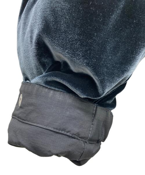 SUPPLIER（サプライヤー）SUPPLIER (サプライヤー) ベロアダウンジャケット ブラック×ブルー サイズ:XLの古着・服飾アイテム