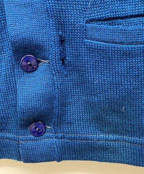 skipper by WILSON BROTHERS（スキッパー バイ ウィルソン ブラザーズ）skipper by WILSON BROTHERS (スキッパー バイ ウィルソン ブラザーズ) レタードカーディガン ブルー サイズ:42の古着・服飾アイテム