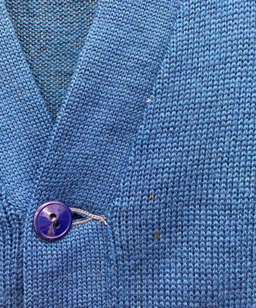 skipper by WILSON BROTHERS（スキッパー バイ ウィルソン ブラザーズ）skipper by WILSON BROTHERS (スキッパー バイ ウィルソン ブラザーズ) レタードカーディガン ブルー サイズ:42の古着・服飾アイテム