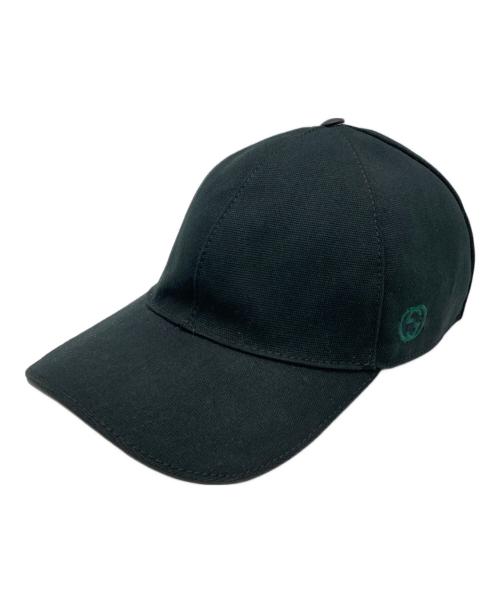 GUCCI（グッチ）GUCCI (グッチ) インターロッキングGキャップ ブラックの古着・服飾アイテム
