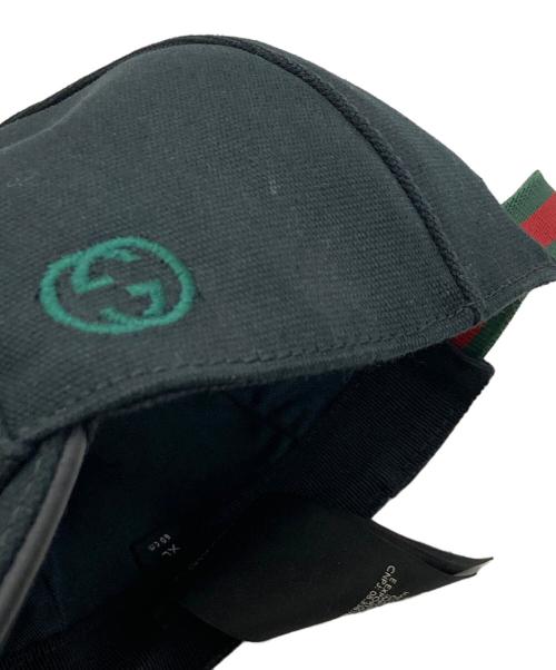 GUCCI（グッチ）GUCCI (グッチ) インターロッキングGキャップ ブラックの古着・服飾アイテム