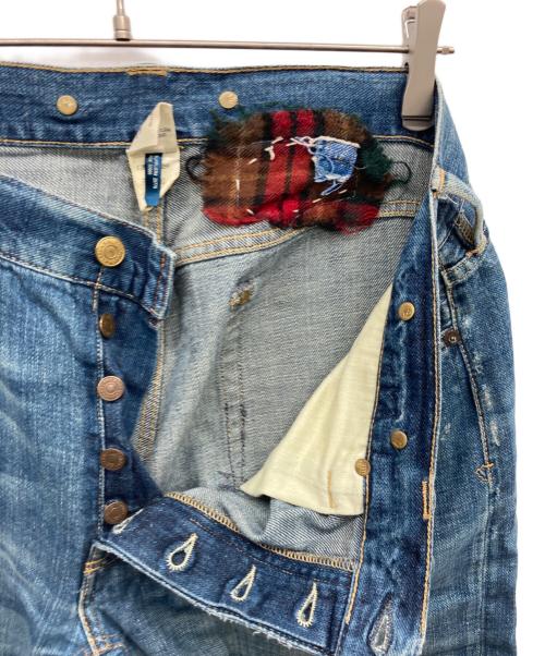POLO RALPH LAUREN（ポロ・ラルフローレン）POLO RALPH LAUREN (ポロ・ラルフローレン) パッチワークデニムパンツ インディゴ サイズ:34/30の古着・服飾アイテム