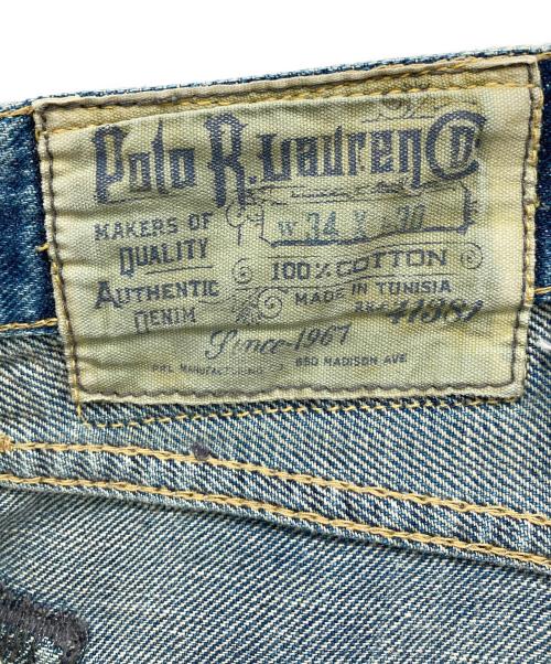 POLO RALPH LAUREN（ポロ・ラルフローレン）POLO RALPH LAUREN (ポロ・ラルフローレン) パッチワークデニムパンツ インディゴ サイズ:34/30の古着・服飾アイテム