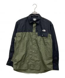 THE NORTH FACE（ザ ノース フェイス）の古着「L/S Nuptse Shirt」｜オリーブ