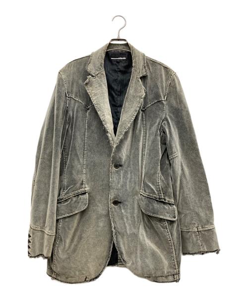 IN THE ATTIC（インジアティック）IN THE ATTIC (インジアティック) ベロアライククラッシュジャケット グレー サイズ:Lの古着・服飾アイテム