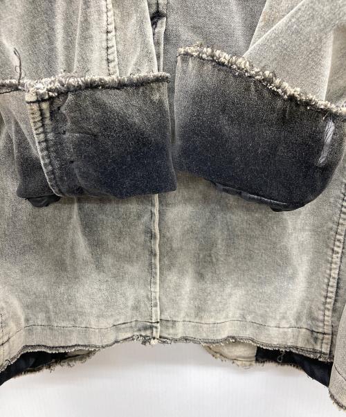 IN THE ATTIC（インジアティック）IN THE ATTIC (インジアティック) ベロアライククラッシュジャケット グレー サイズ:Lの古着・服飾アイテム