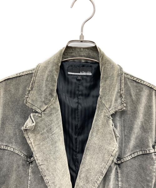 IN THE ATTIC（インジアティック）IN THE ATTIC (インジアティック) ベロアライククラッシュジャケット グレー サイズ:Lの古着・服飾アイテム