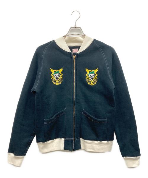 CUSHMAN（クッシュマン）Cushman (クッシュマン) スーベニアスウェットジャケット ブラック サイズ:Mの古着・服飾アイテム