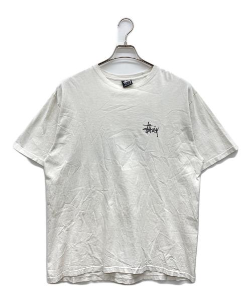 stussy（ステューシー）stussy (ステューシー) ロゴプリントTシャツ ホワイト サイズ:Lの古着・服飾アイテム
