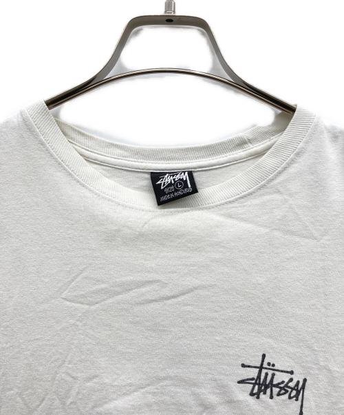 stussy（ステューシー）stussy (ステューシー) ロゴプリントTシャツ ホワイト サイズ:Lの古着・服飾アイテム