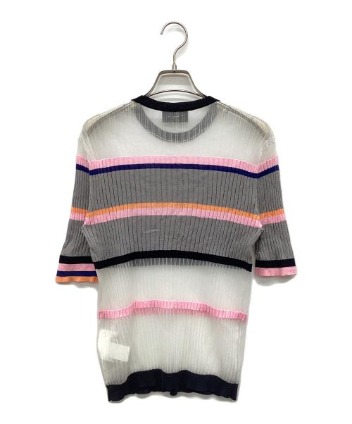 soduk（スドーク）soduk (スドーク) マルチボーダーショートスリーブニット マルチカラー サイズ:なしの古着・服飾アイテム