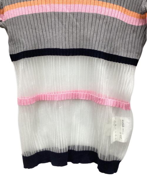 soduk（スドーク）soduk (スドーク) マルチボーダーショートスリーブニット マルチカラー サイズ:なしの古着・服飾アイテム