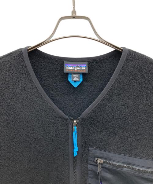 Patagonia（パタゴニア）Patagonia (パタゴニア) シンチラフリースカーディガン ブラック サイズ:UNISEX M's M、W's Lの古着・服飾アイテム