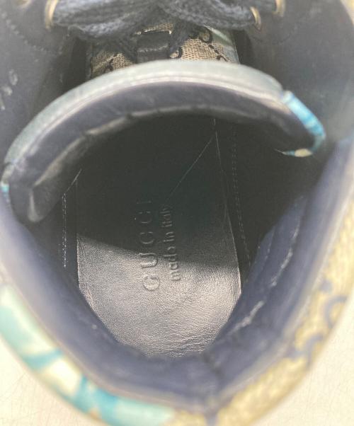 GUCCI（グッチ）GUCCI (グッチ) GG柄ハイカットスニーカー ベージュ サイズ:7 1/2の古着・服飾アイテム